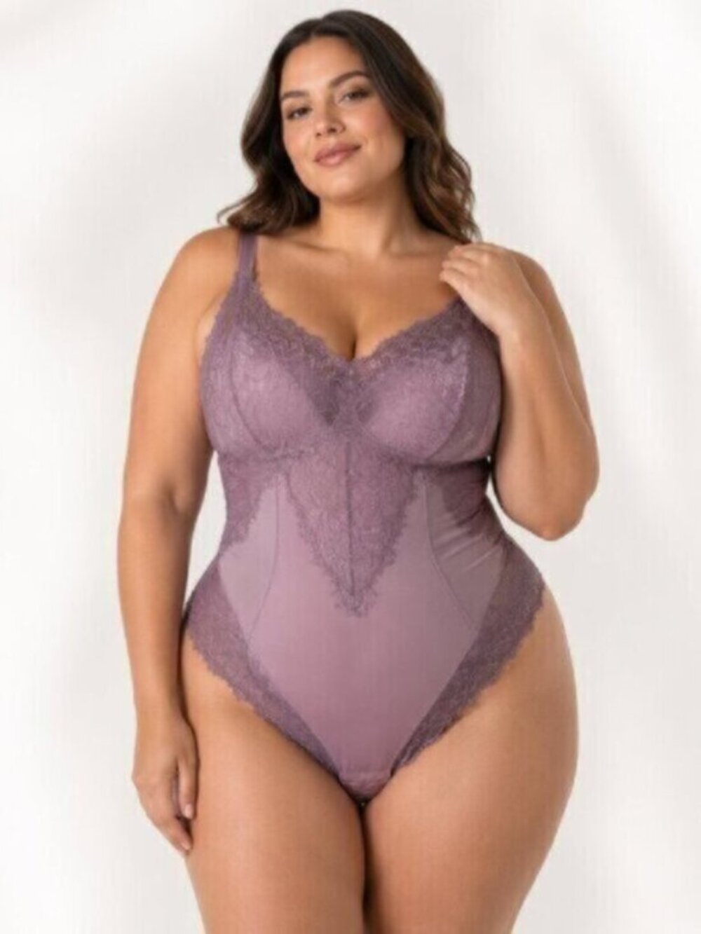 Pinsy Smoothing Lace Shapewear Bodysuit | Size 1X | NW